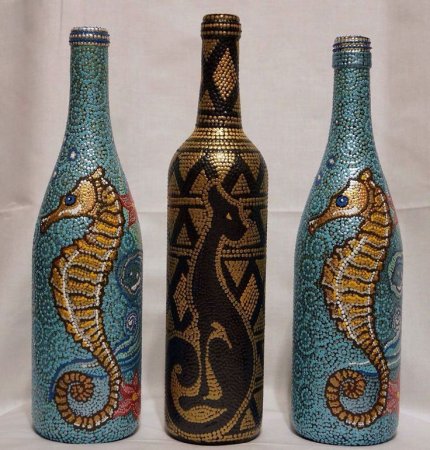Разрисовать бутылку