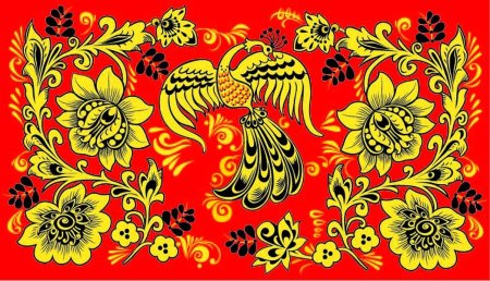 Хохломская роспись бордюрчик