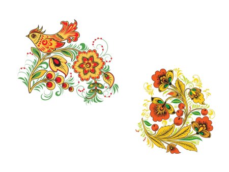 Городецкая Хохломская Семеновская роспись