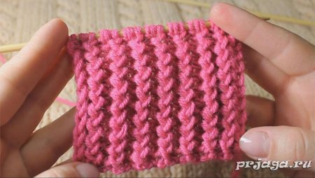 Красивая резинка спицами для шапки
