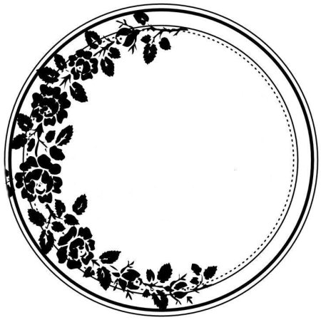 Круглая рамка трафарет