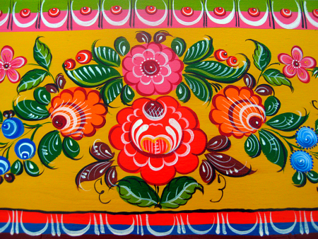 Традиционная роспись Городецкая Хохломская Городецкая