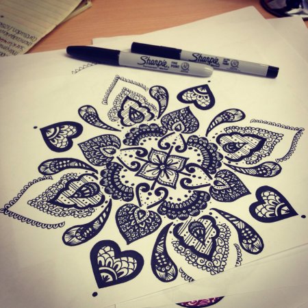 Рисование маркерами Sharpie
