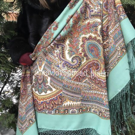 Павлопосадский платок Волшебный узор