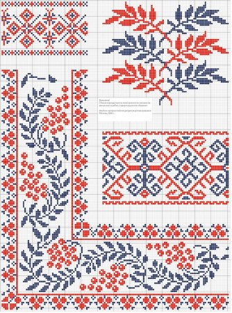 Орнаменты для рушника крестиком
