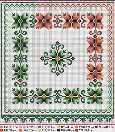 Вышитые салфетки крестиком