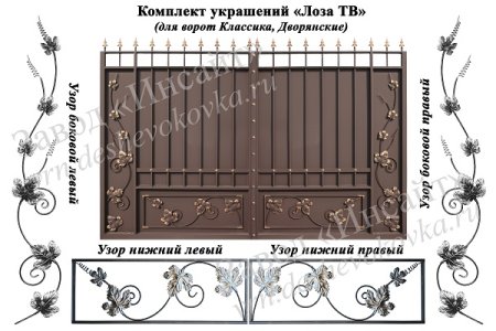 Узоры для кованных ворот и калиток