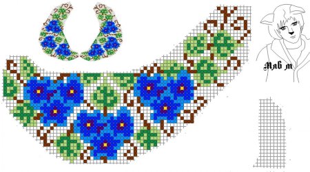 Колье из бисера на станке схемы