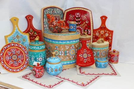 Мезенская роспись лубок