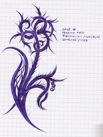 Рисование ручкой в тетради
