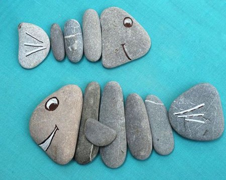 Фигурки из камушек