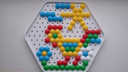 Цветок из мозаики для детей