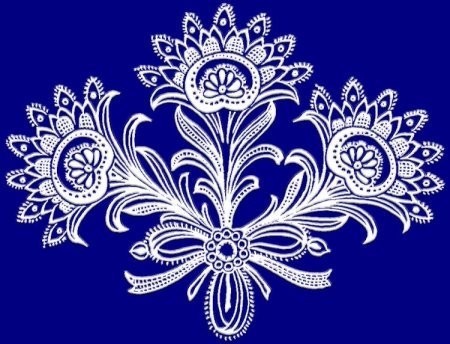 Гжельская роспись орнамент в полосе