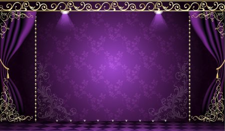 Фиолетовый фон с узорами