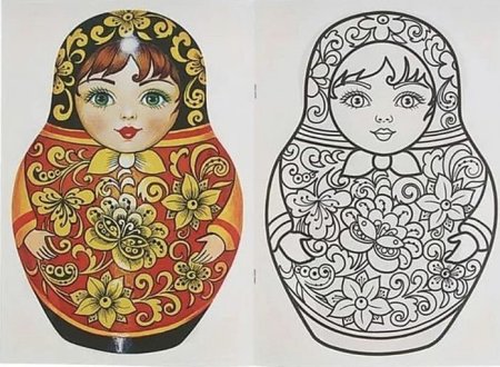 Матрешка роспись для детей