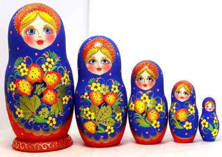 Матрешка Хохломская Ягодка
