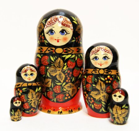 Матрёшка упало Сибирская роспись