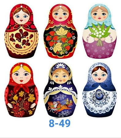 Матрешка Хохлома вектор