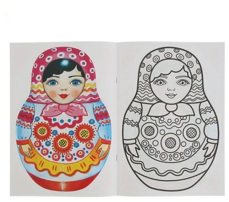 Матрешка Полховского Майдана раскраска