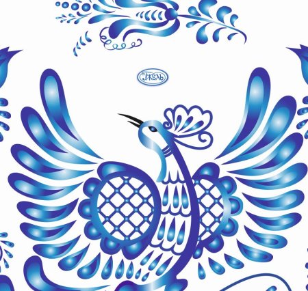 Узоры для рисования Гжель