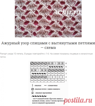Мелкий Ажур спицами схемы