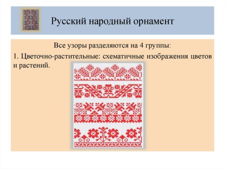 Элементы русского народного орнамента