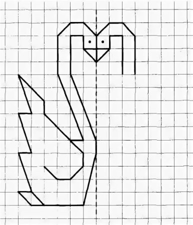Рисунки по клеточкам для дошкольников