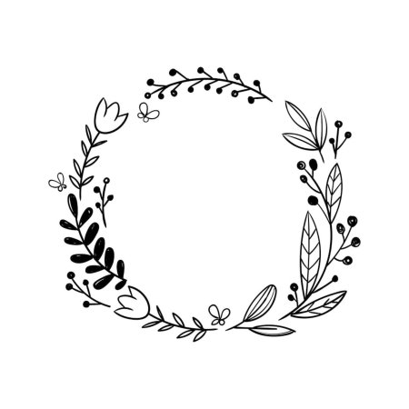 Цветочный орнамент в круге