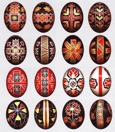 Схемы росписи пасхальных яиц