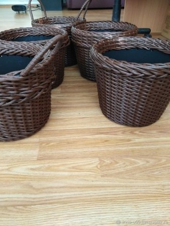 Поливкина Вероника кашпо из ротанга
