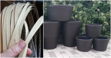 Кашпо плетеное из ротанга сфера 2