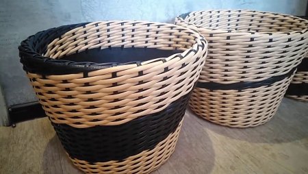 Кашпо подвесное из искусственного ротанга