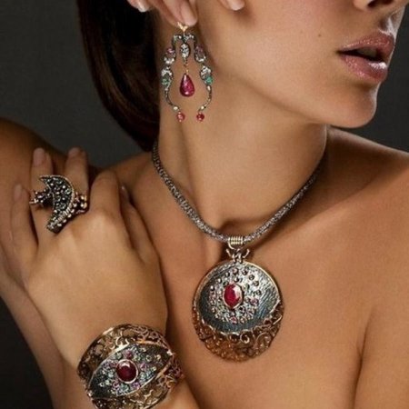 Серебряное Якутское колье узор Утум