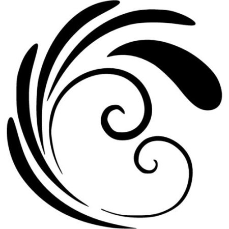 Завитки трафарет