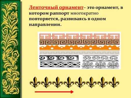 Ленточный орнамент мотив и раппорт