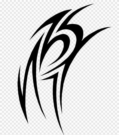 Тату на белом фоне абстракция