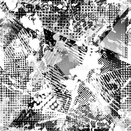 Чёрно-белые текстуры гранж пятна