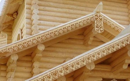 Причелины резные русской избы