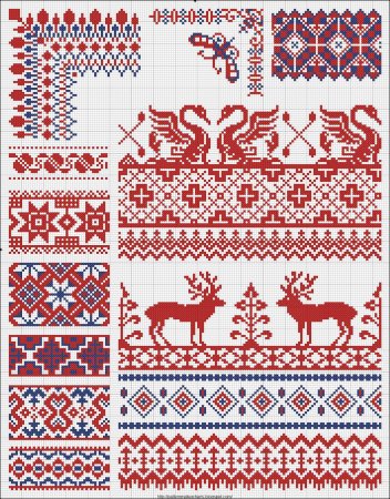 Великорусские узоры из коллекции Далматова