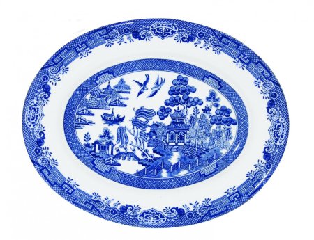 Посуда с голубыми узорами (49 фото)