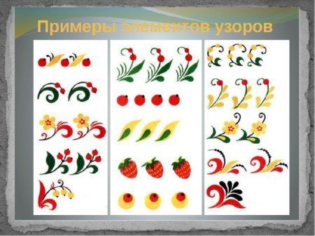 Хохломская роспись элементы узора