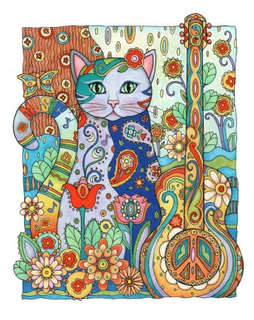 Дудлинг кошка
