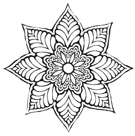 Мандала Снежинка