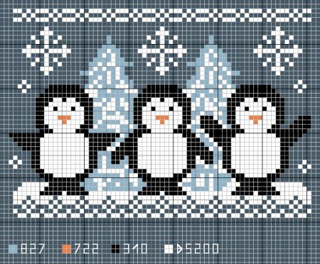Жаккард Снеговик