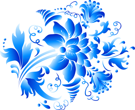 Синий узор