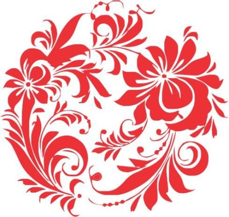 Красные узоры на белом фоне