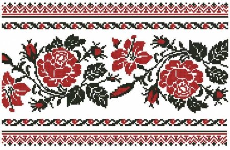 Узор на рушник вышивка крестом