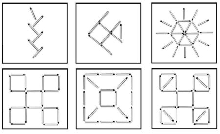 Геом фигуры из счетных палочек