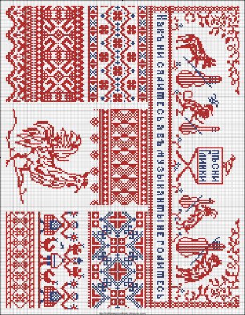 Схема русской вышивки крестом