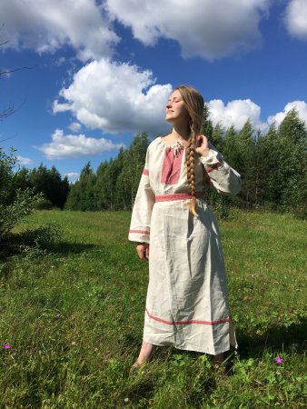 Платье славянские узоры русский стиль